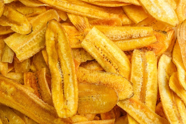 Crispy Banana Chips For Background