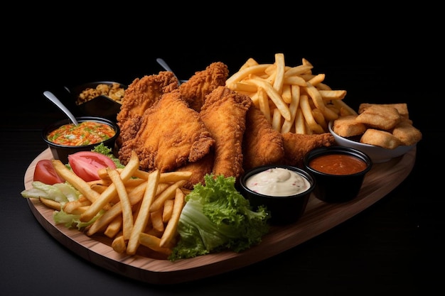 Crispy Chicken Tenders Basket Combo Platter