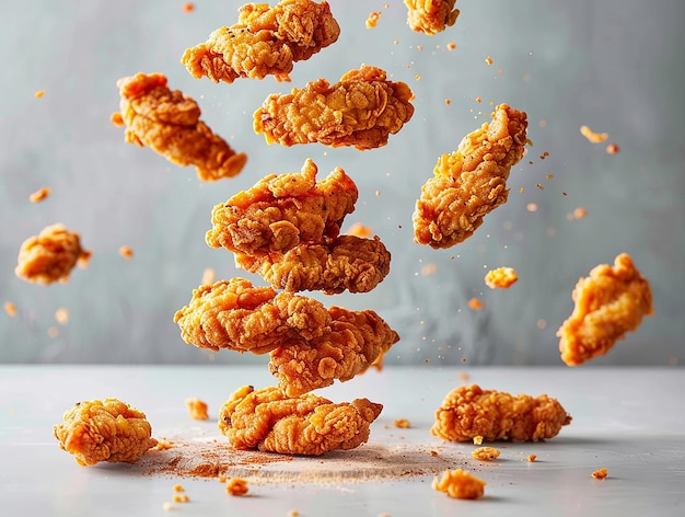 Photo crispy chicken tenders tower