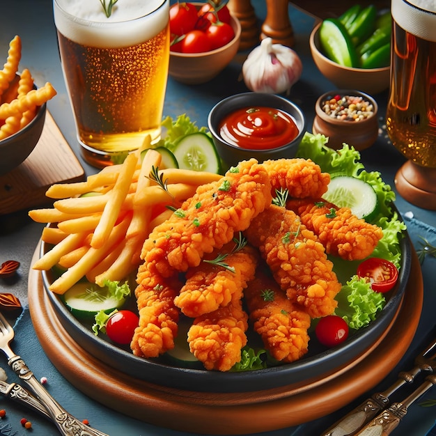 Crispy chicken tenders with mayonnaise