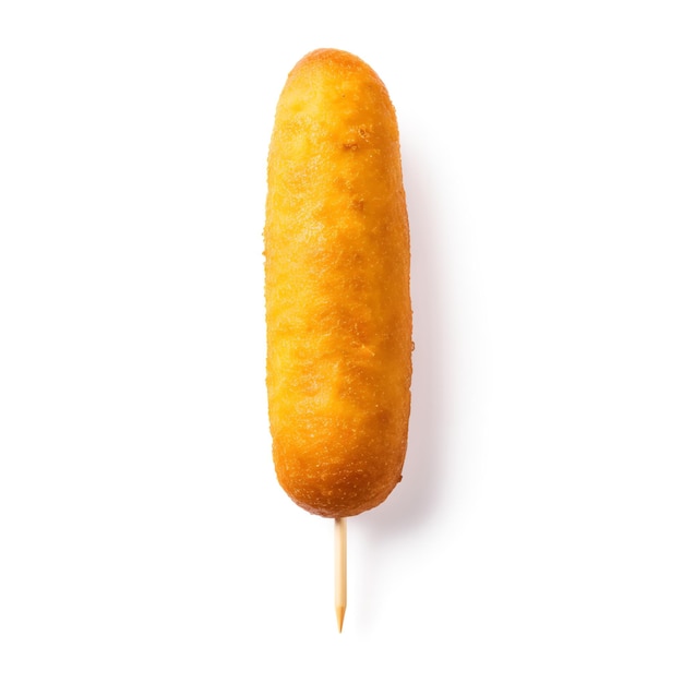 Crispy Corn Dog isolated on white background