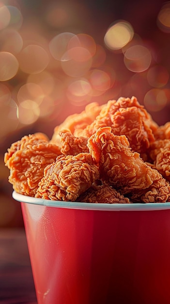 Crispy Fried Chicken Bucket Graphic