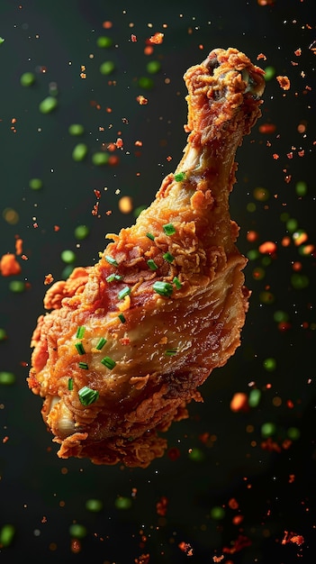 crispy fried chicken drumsticks presentation