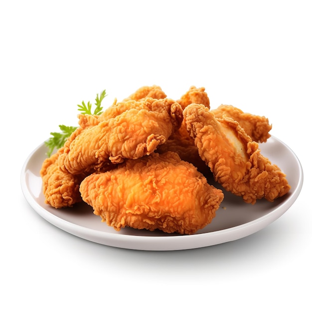 Crispy Fried Chicken isolated on white background