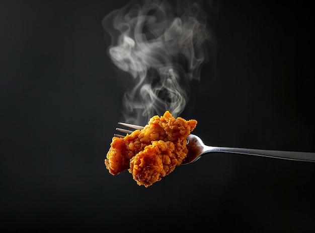 Photo crispy fried chicken pieces isolated on white background perfect for food photography