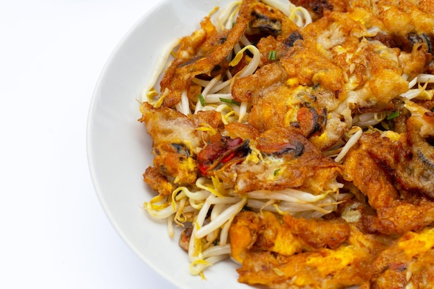 Crispy fried mussel pancake with bean sprout