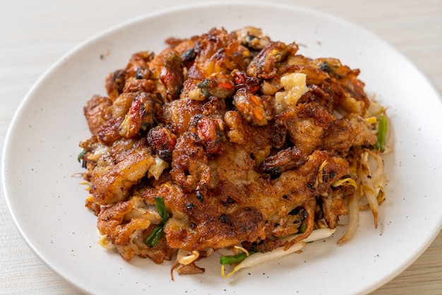 Crispy Fried Mussel Pancake