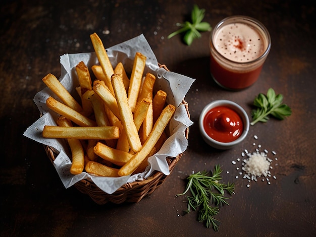 Crispy golden French fries