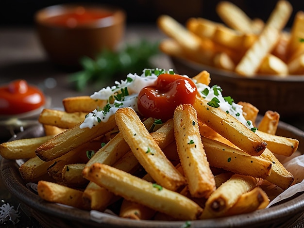 Crispy golden French fries