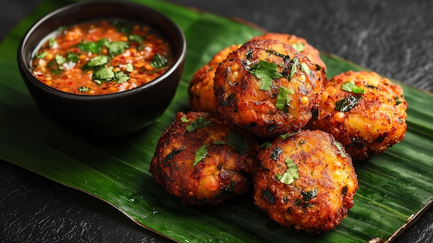 Photo crispy masala vada spiced lentil fritters