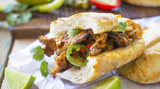 Photo crispy mexican tortas