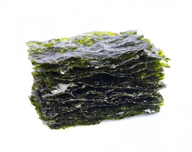 Crispy nori seaweed isolated