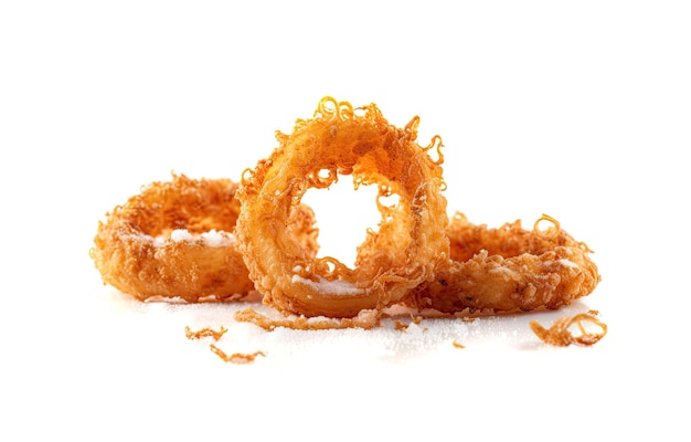 Crispy Onion Rings Breaded Deep Fried Vegetable Onion Rings Abstract Generative AI Illustration