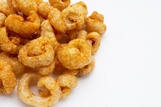 Crispy pork rinds or pork snack