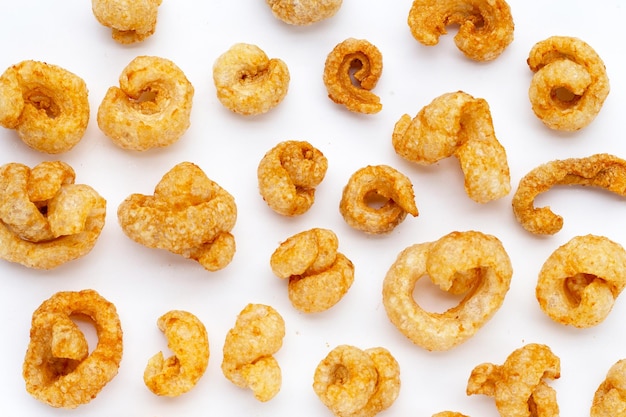 Crispy pork rinds or pork snack