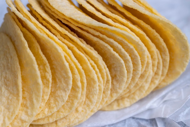 Crispy potato chips fried with spices