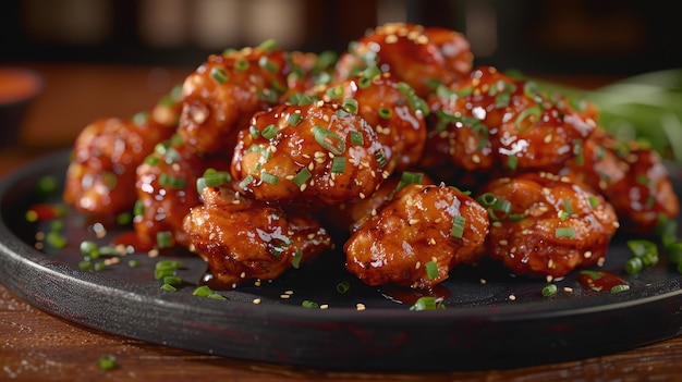 Crispy Sesame Chicken Wings With Sweet Chili Glaze and Green Onions