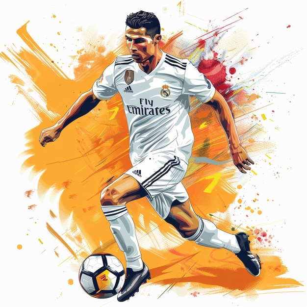 Cristiano ronaldo dribbling the ball