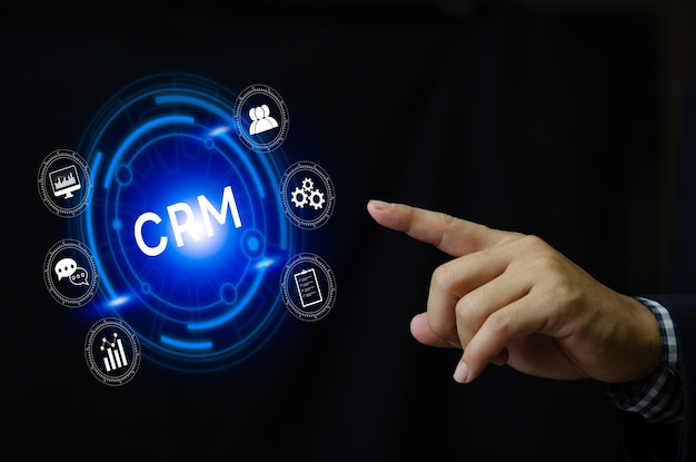 CRM Customer Relationship Management Business marketing Internet Technology virtual