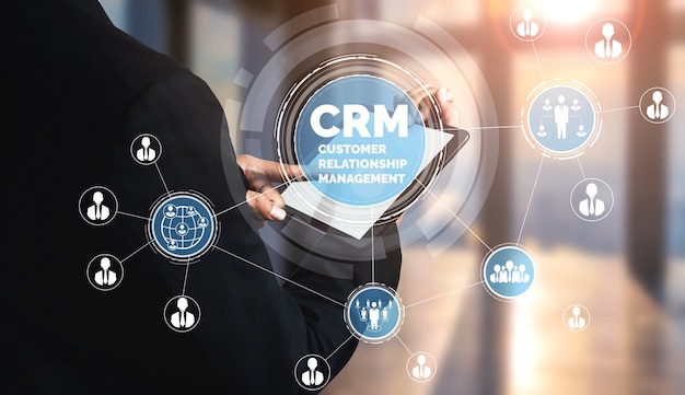 CRM Customer Relationship Management for business sales marketing system concept