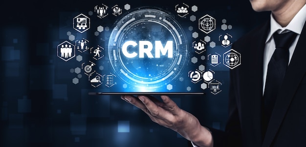 CRM Customer Relationship Management for business sales marketing system concept