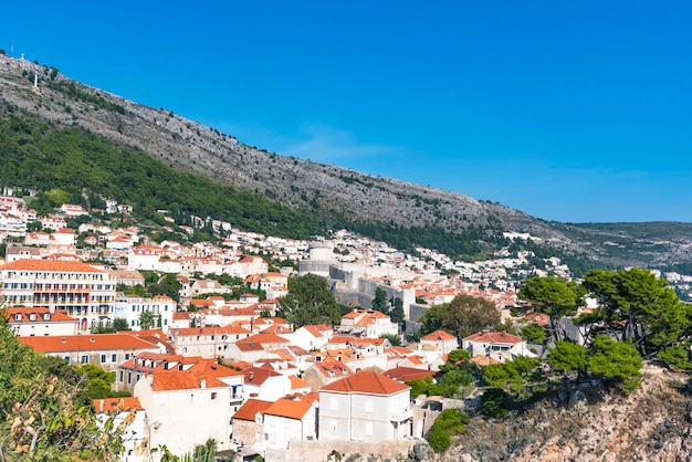 Croatia. Dubrovnik. Panoramic view of the old town