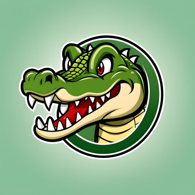 Photo crocodile mascot logo crocodile esports logo crocodile logo design crocodile gaming logo animal mascot logo illustration animal gaming logo crocodile illustration ai generative