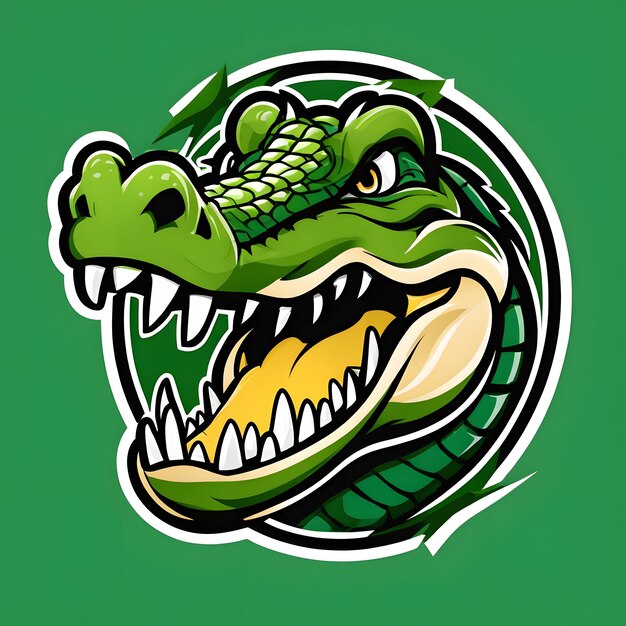 Photo crocodile mascot logo crocodile esports logo crocodile logo design crocodile gaming logo animal mascot logo illustration animal gaming logo crocodile illustration ai generative