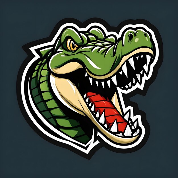 Photo crocodile mascot logo crocodile esports logo crocodile logo design crocodile gaming logo animal mascot logo illustration animal gaming logo crocodile illustration ai generative