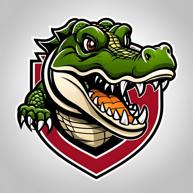 Photo crocodile mascot logo crocodile esports logo crocodile logo design crocodile gaming logo animal mascot logo illustration animal gaming logo crocodile illustration ai generative