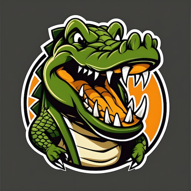 Photo crocodile mascot logo crocodile esports logo crocodile logo design crocodile gaming logo animal mascot logo illustration animal gaming logo crocodile illustration ai generative