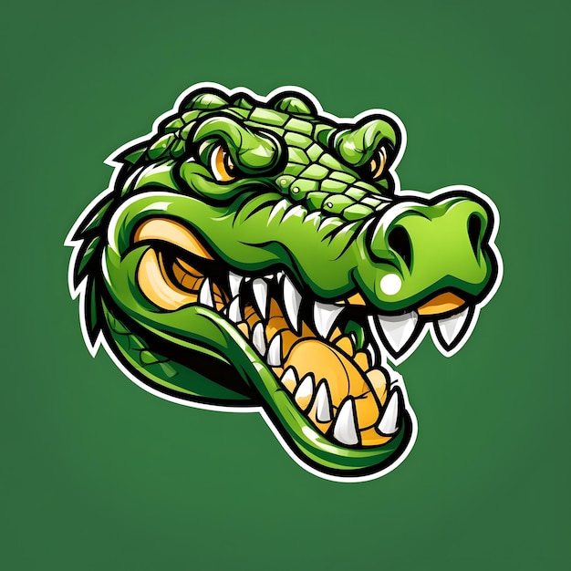 Photo crocodile mascot logo crocodile esports logo crocodile logo design crocodile gaming logo animal mascot logo illustration animal gaming logo crocodile illustration ai generative