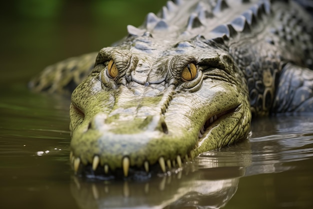 Photo crocodile at outdoors in wildlife animal