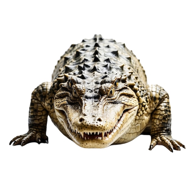 Photo a crocodile with eyes closed and the word crocodile on the front