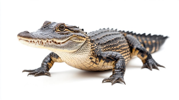 A crocodile with white background