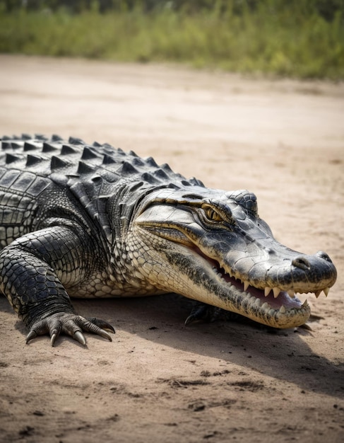 a crocodile with the word alligator on its chest is open