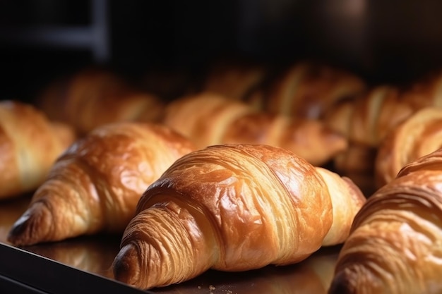 Croissant bakery Food pastry butter Generate AI