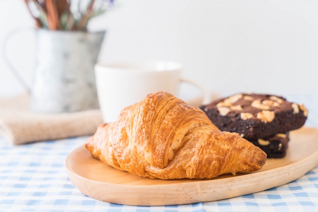 croissant and brownies