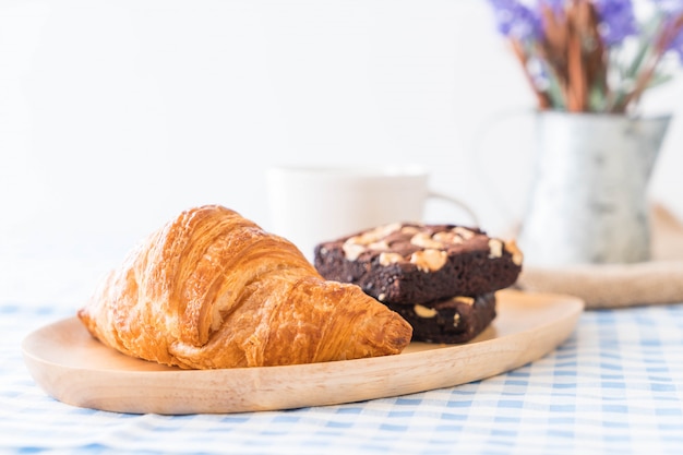 croissant and brownies