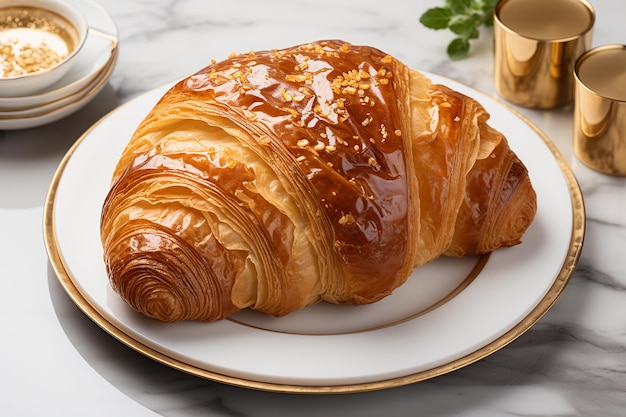 croissant on a plate