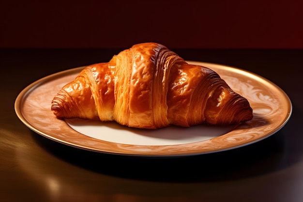 Croissant on a Saucer