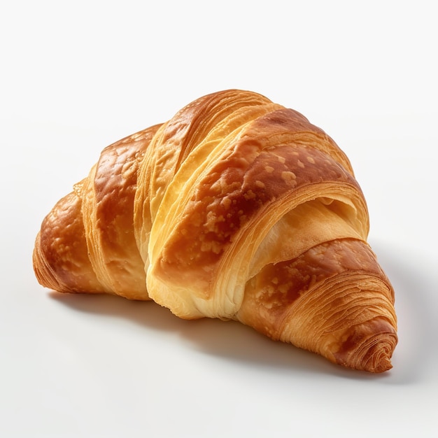 croissant on white background