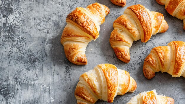 a croissant with a white label that says  the name of the company