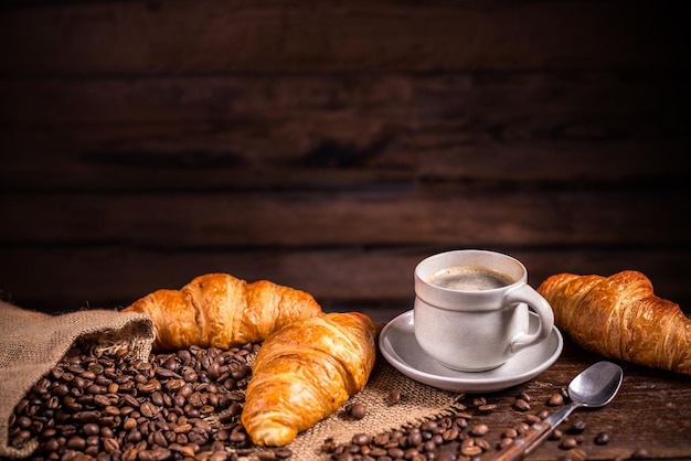 Croissants and coffee