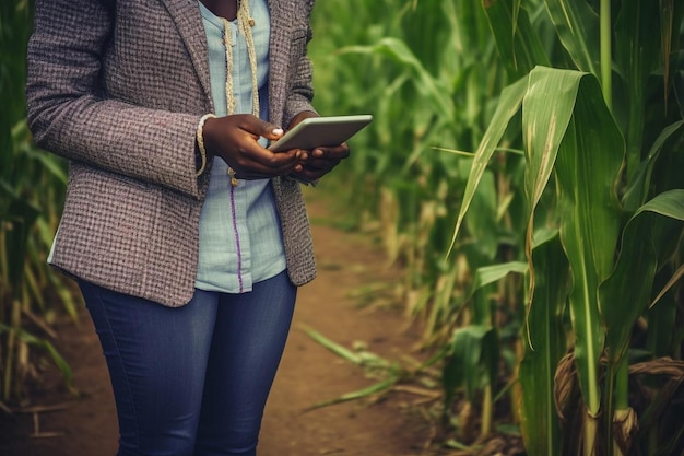 Cropped hands of woman graphing with smart phone at farm