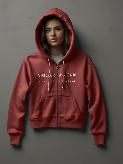 Photo cropped hoodie mockup zip up hoodie mockup template