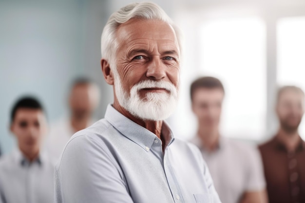 Cropped shot of a handsome mature male teacher standing in front of his class