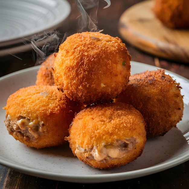 Croquetas de Jamon Crispy Breadcrumb Coating with Creamy Beef Filling