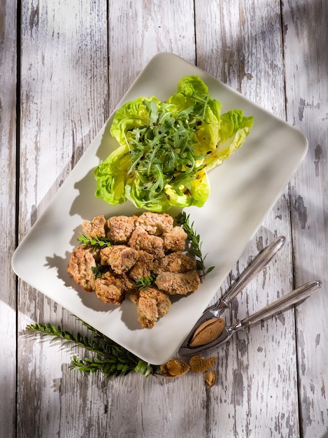 Croquette breaded with almond