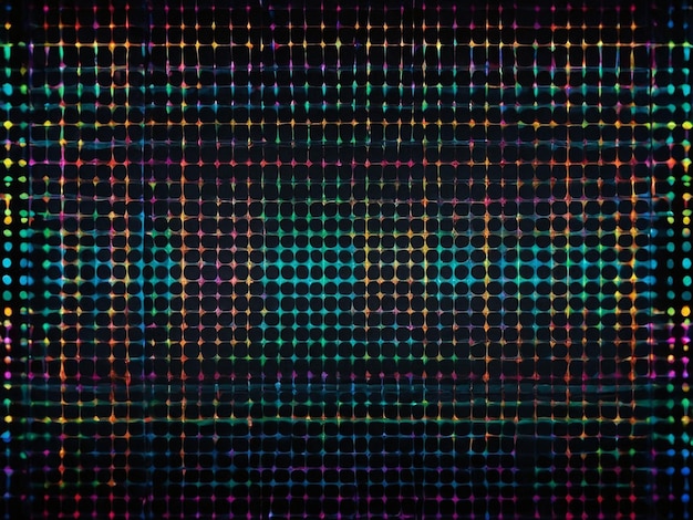 Photo a cross section of a digital art with a colorful pattern of the lights on it